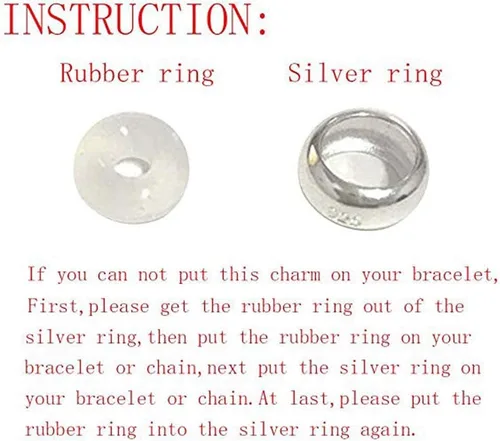 Vista 2 de Colgantes de clip de plata de ley para pulseras Pandora