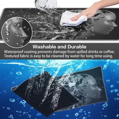 Vista 5 de Canjoy Alfombrilla de mouse para juegos, alfombrilla de mouse grande extendida, alfombrilla de mouse para computadora grande para el hogar, oficina