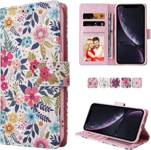 Vista 22 de UEEBAI Funda tipo billetera para Samsung Galaxy A16 4G/5G, cubierta de cuero PU con soporte, bloqueo RFID, funda flip con ranuras para tarjetas