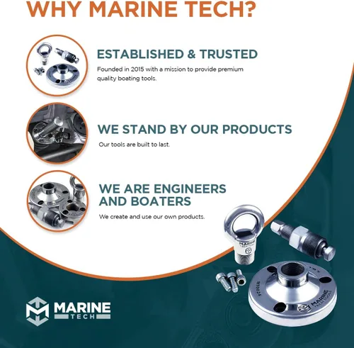 Vista 7 de Marine Tech Tools - Kit de elevación fuera de borda, anillo de elevación universal (AMT0022), adaptador de elevación para mercurio (AMT0024)
