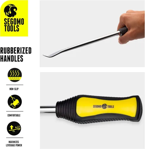 Vista 6 de Segomo Tools TIRE02 - Juego de herramientas de cambio de neumáticos de acero profesional de 23 piezas con palancas de cuchara de neumáticos