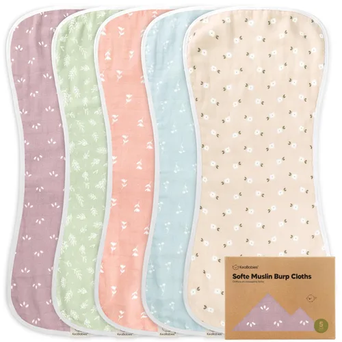 Paquete de 5 paños de muselina para eructos para bebé, niño, niña, trapos muy absorbentes para bebés, 8 capas de viscosa derivada de toalla de