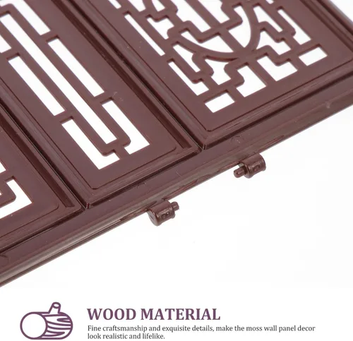 Vista 4 de ibasenice Decoración de pantalla de casa de muñecas plegable en miniatura para niños, adorno de muebles clásicos, 2 juegos, mini panel de pantalla