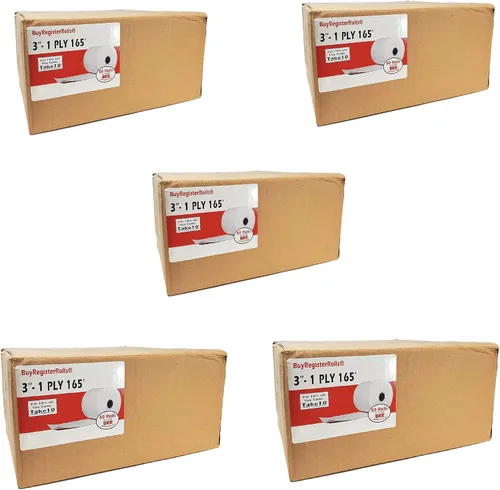 Vista 40 de (100 rollos) 2 1/4 x 50 Rollos de papel térmico para recibo de 55 GSM, papel alemán de calidad premium, se adapta a todos los terminales de tarjetas