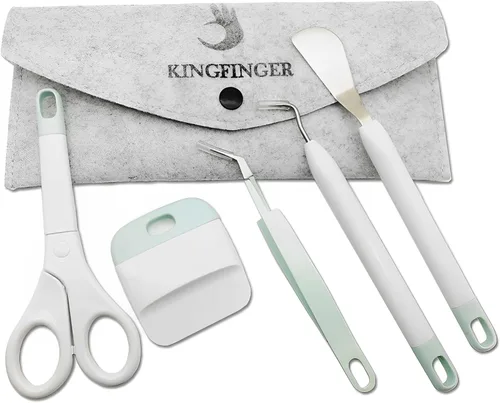 KINGFINGER Juego de 5 herramientas para álbumes de recortes, herramientas esenciales y accesorios para desmalezar, cortar y manualidades, incluye