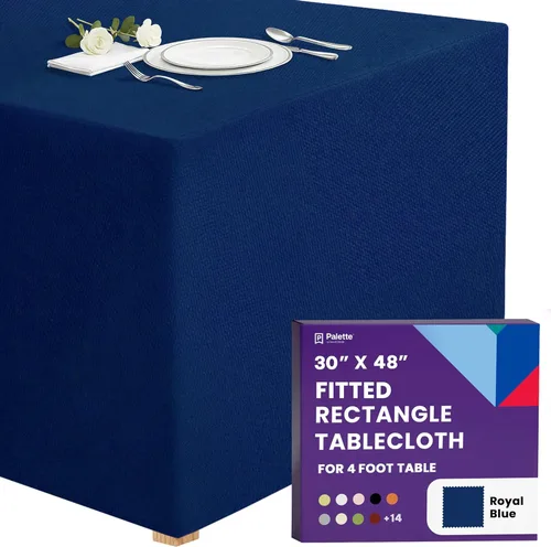 Vista 47 de Gee Di Moda - Mantel rectangular a medida en poliéster lavable para mesa de 4 pies, ideal para mesa de bufé, fiestas, cenas, bodas, vacaciones