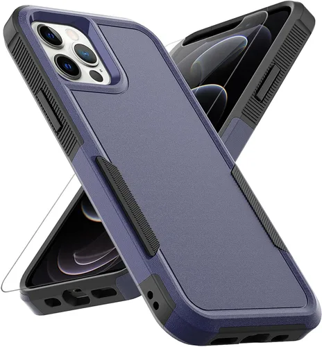 Vista 10 de MDCN Funda para iPhone 12 / iPhone 12 PRO: funda protectora de doble capa resistente para teléfono celular, a prueba de golpes, resistente