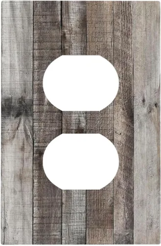 Vista 144 de Cubierta decorativa para interruptor, placa de interruptor de luz de 2 bandas, 1 placa de interruptor de luz dúplex de palanca, placas de pared GFCI