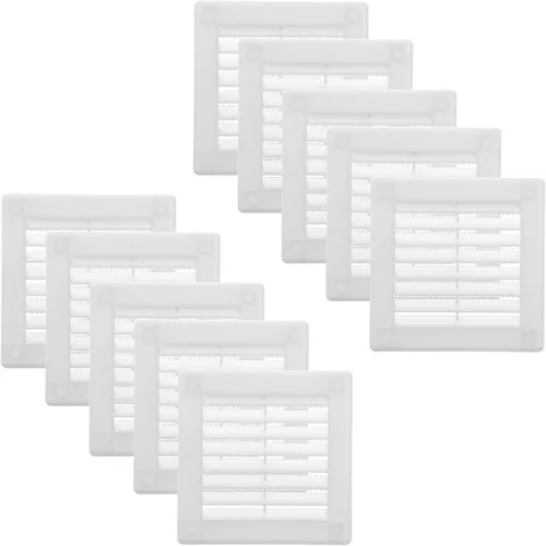 Vista 41 de Vent Systems 3 x 3 pulgadas (dimensiones de apertura) - Cubierta de ventilación de plástico blanco Soffit - Rejilla de ventilación cuadrada plana