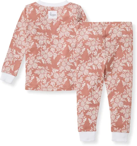 Vista 91 de Burt's Bees Baby Pijama de algodón orgánico para niñas, conjunto de pijama 100% algodón para niños pequeños y niños, tela suave y elástica Trébol