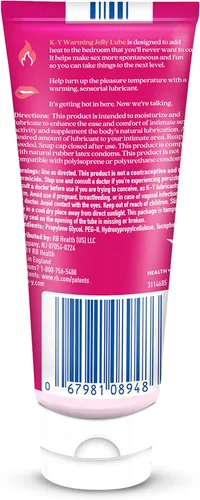 Vista 9 de K-Y Warming Jelly - Tubo de lubricante personal, 5 onzas