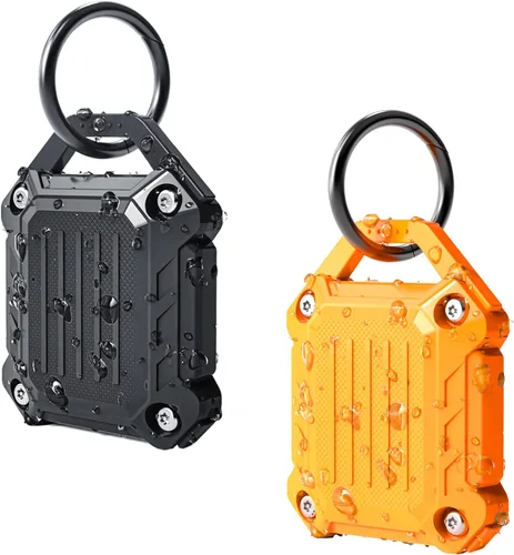 Vista 26 de Dovick - Funda impermeable para llavero Airtag, cubierta completa de tornillo compatible con llavero Apple Air Tag Tracker (negro 1 unidad)
