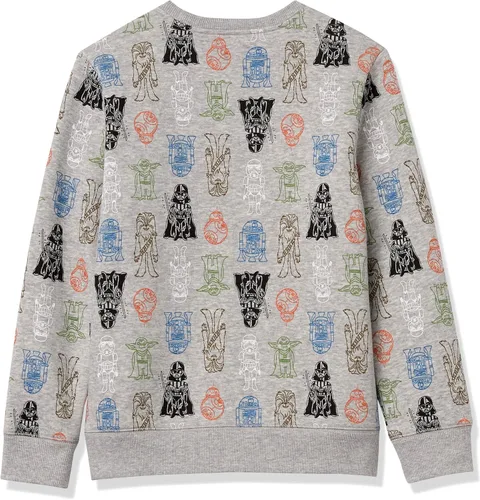 Vista 3 de Spotted Zebra Disney Marvel Star Wars Boys and Toddlers Fleece Crew Sweatshirts Pack of 2