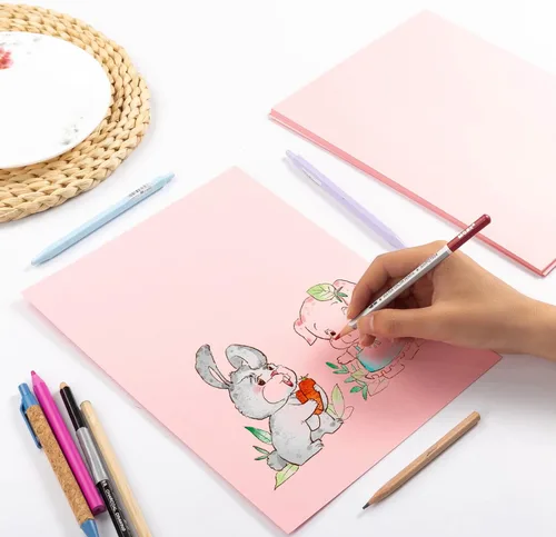 Vista 25 de 30 hojas de papel de cartulina de 8 1/2 x 11 pulgadas para manualidades y invitaciones (negro)