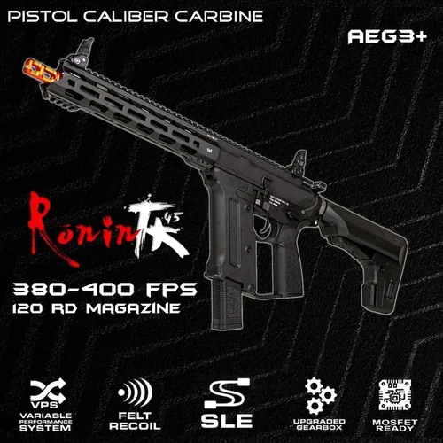Vista 5 de KWA Rifle de Airsoft Ronin Series AEG pistola eléctrica automática de Airsoft con caja de cambios V2 mejorada, compatible con ETU, sistema