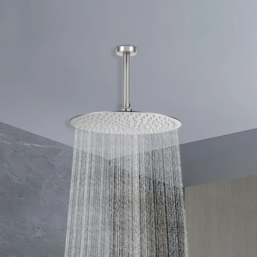 Vista 5 de HarJue Brazo de ducha montado en el techo, brazo de extensión de lluvia con brida y cinta de teflón, extensor de montaje de acero inoxidable