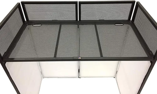 Vista 6 de Kit Combo de Arco de Truss Negro 7.6 pies de Altura 5 pies de Ancho + Cabina de DJ con mesa de 40"x20" Kit Todo en Uno de Truss Resistente y Cabina