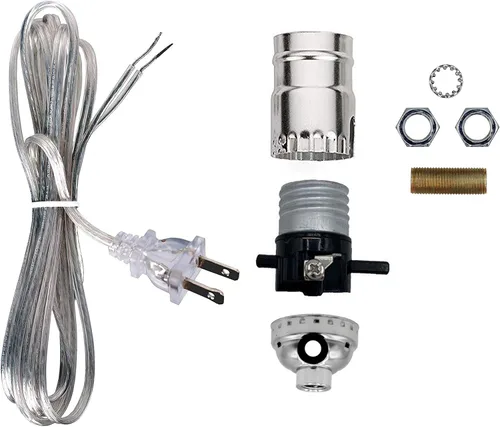 Vista 7 de Creative Hobbies Haz una lámpara o kit de reparación con accesorios esenciales y cable a juego (latón antiguo)