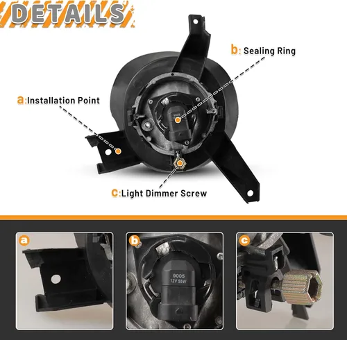 Vista 5 de AUTOWIKI Para Ford Explorer Sport 2001 2002 2003, Ford Explorer Sport 2001-2005, luces antiniebla montaje de 42 W