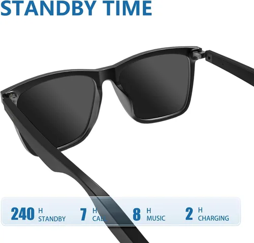 Vista 4 de Gafas inteligentes AIRMARS para hombres y mujeres con altavoz, gafas de sol Bluetooth con protección UV para exteriores, gafas inteligentes