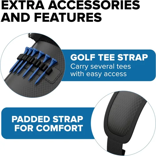 Vista 5 de Bolsa de soporte de golf, ultra ligera, pequeña bolsa de golf para par 3 y campos ejecutivos