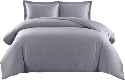 Vista 6 de Royal Tradition Juego de funda de edredón de mezcla de algodón de 650 hilos tamaño individual/individual extra largo (XL) (azul) incluye: 1 funda