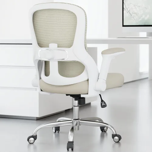 Vista 13 de Silla de oficina ergonómica, sillas de escritorio para computadora cómodas, silla de juegos de respaldo alto de malla con soporte lumbar ajustable