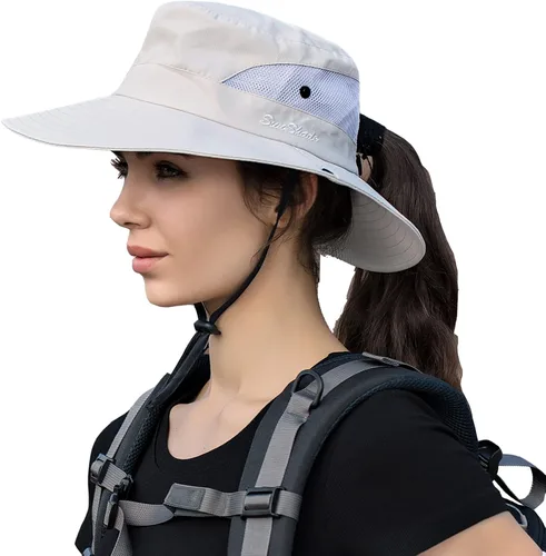 NPJY Sun Hat for Men Women 3 Wide Brim UPF 50+ Fishing & Bucket & Beach Hats