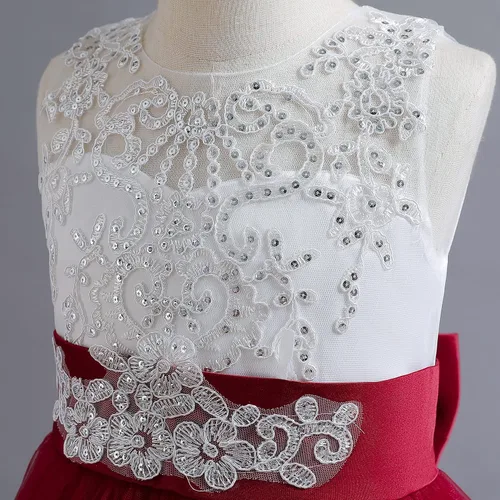 Vista 4 de NNJXD - Vestido largo de tul para niñas