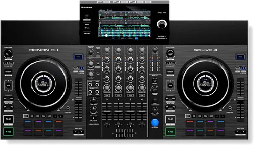 Vista 10 de Denon DJ SC LIVE 4 Controlador de DJ independiente con separación de Stem en 4 plataformas, transmisión Wi-Fi, altavoces incorporados, compatible