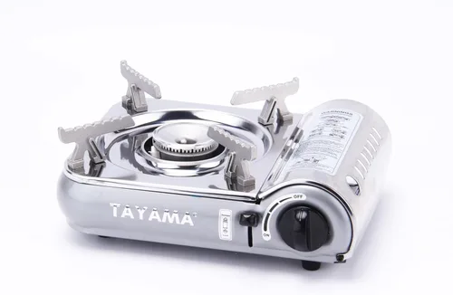 Vista 7 de Mini estufa portátil de gas butano de acero inoxidable de 7,000 BTU