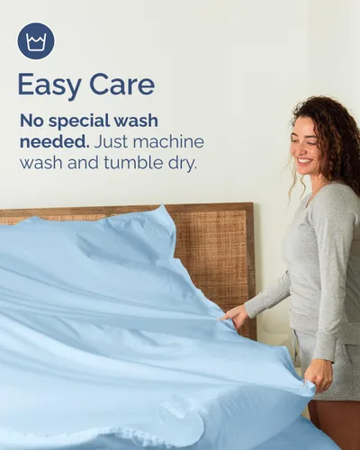 Vista 112 de Sábana encimera de bolsillo profundo, más suave que el algodón egipcio, 1 sábana encimera para colchón tamaño Queen