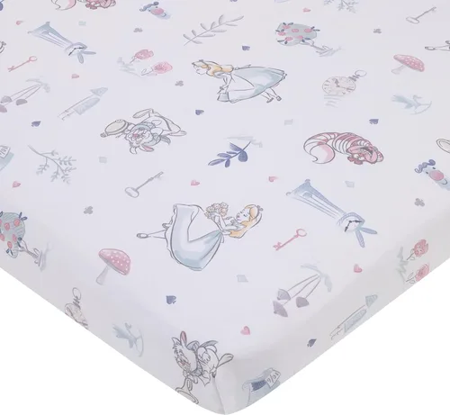 Vista 7 de Disney 101 Dalmatians - Sábana bajera para cuna de bebé, color gris, negro, blanco y azul, súper suave