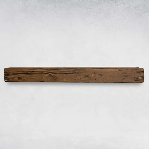 Vista 12 de URBANDI Repisa de chimenea, envejecida, rústica, flotante, moderna, madera real. (48 pulgadas de largo x 6 pulgadas de alto x 8 pulgadas, marrón)