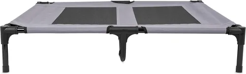 Vista 6 de Internet's Best Cuna para perro 36 x 30 Cama elevada para perro Malla transpirable fresca Uso en interiores o exteriores Mediano Gris