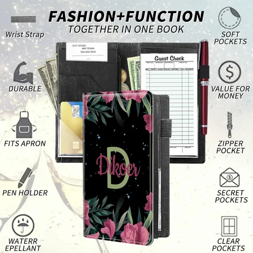 Vista 256 de Diseña Tus Propios Libros de Servicio con Nombre e Iniciales para Camareras, Dikoer Libro de Servicio de Camarero Personalizado con Nombre