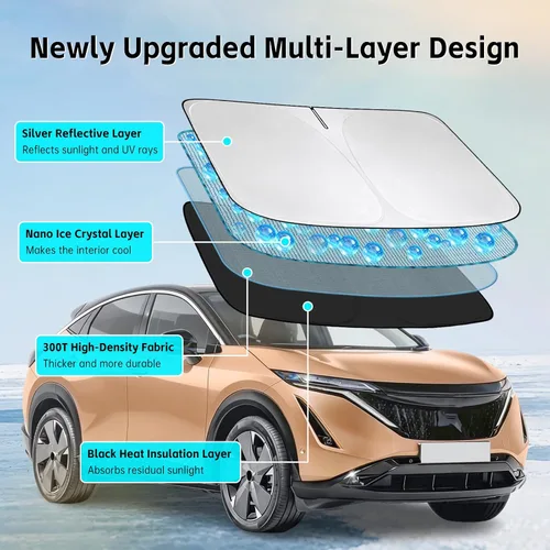 Vista 154 de Parasol para parabrisas Acura MDX 2001-2013, protector de parabrisas 300T, bloquea los rayos UV, ajuste personalizado, MDX para parabrisas