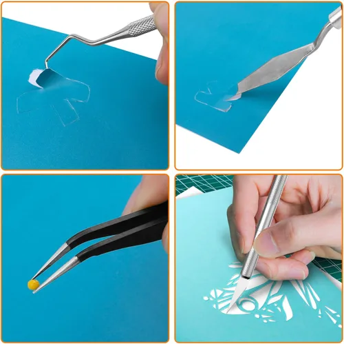 Vista 5 de Famomatk 23 herramientas de deshierbe para vinilo, juego de herramientas de deshierbe para manualidades con cortador de papel de 12 pulgadas