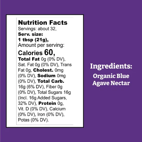 Vista 5 de Wholesome FT Agave Azul Orgánico 11.75oz, 1 paquete