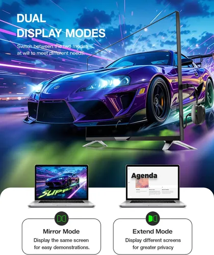 Vista 7 de Adaptador de pantalla inalámbrico iOS 4K Plug & Play de doble banda 2.4G+5G, AIMIBO HDMI inalámbrico para i-Phone i-Pad Android Tablet Laptop