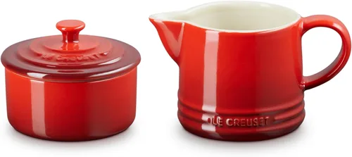 Vista 10 de Le Creuset Stoneware Signature, Artichaut Cream & Sugar Set, Crema: 10.1 fl oz, Azúcar: 8oz