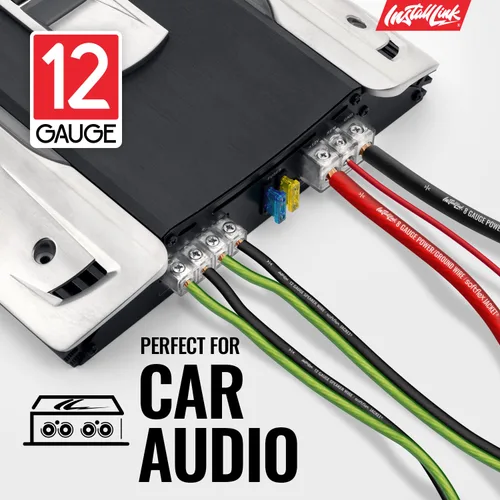 Vista 4 de Install Link Cable de altavoz de calibre 12 AWG (9.14 metros) estéreo, para coche o cine en casa, CCA