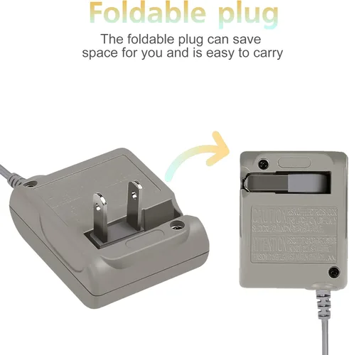 Vista 3 de DS Lite Charger adaptador de CA para Nintendo DS Lite Systems Power Charger cargador de pared para viaje cable de carga de 52 V 450 mA