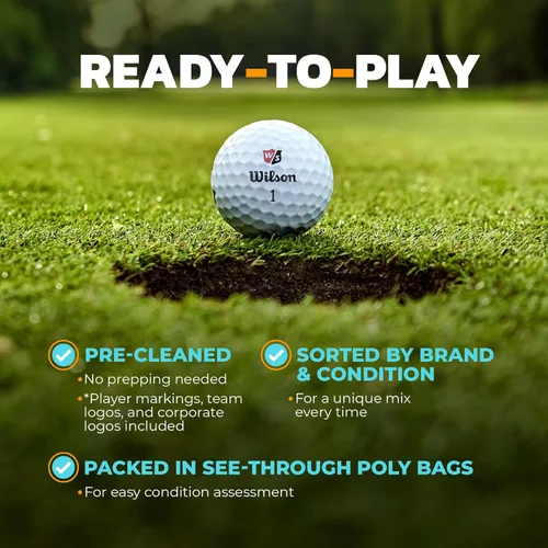 Vista 4 de ZUSSET 100% Recycled Golf Balls - Handpicked & Assorted HIT Away Used Golf Ball Bag - Ready to Play - Ideal for Driving Range Practice & Course