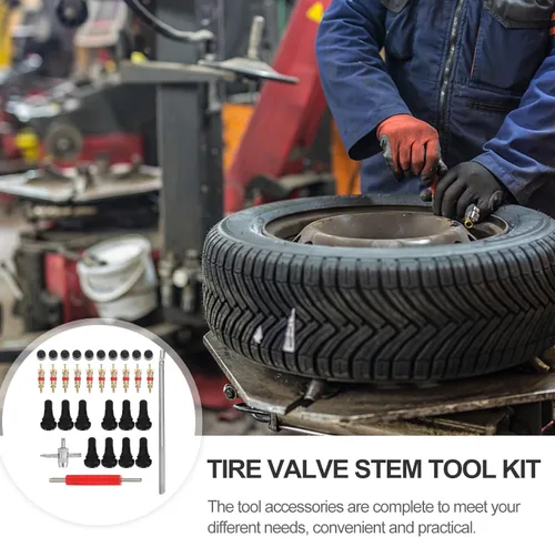 Vista 9 de Car Tire Stem Tool Kit 413pcs Set with Valve Core Remover for Auto Tire Repair and Maintenance