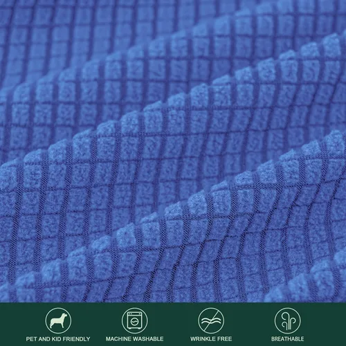 Vista 250 de CHUN YI Fundas para sofá de 7 piezas, lavables, fundas elásticas para sofá de 3 cojines con respaldo y fundas de cojín separados, protector