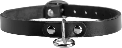 Vista 3 de Strict Leather Gargantilla de cuero unisex con junta tórica, M/L