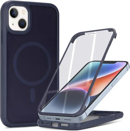 Vista 30 de Funda magnética para iPhone 12 mini con protector de pantalla integrado, compatible con MagSafe, para Apple 12 Mini, fundas de cuerpo completo