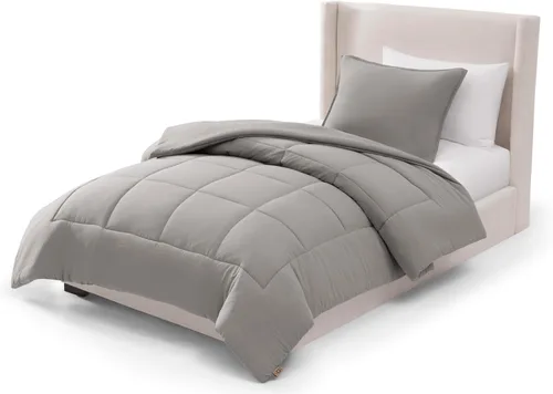 Vista 17 de UGG Leonora - Juego de edredón tamaño individual con 1 funda de almohada, edredón ligero con relleno sintético, suave, reversible, para todas