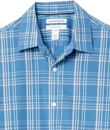 Vista 6 de Tienda Essentials - Camisa de popelina de manga corta de ajuste regular para hombre